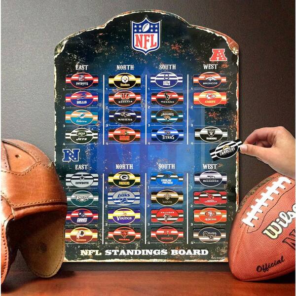 Party Animal 18.5 in. H x 13.5 in. D NFL Magnetic Standings Board Wall Art