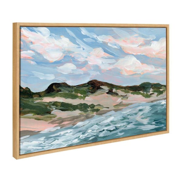 Sylvie "Michigan Sand Dunes" by Emily Kenney Natural Framed Art Print 33 in. x 23 in.