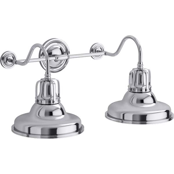 KOHLER Hauksbee 2-Light 24.6875 in. W Polished Chrome Trim Sconce