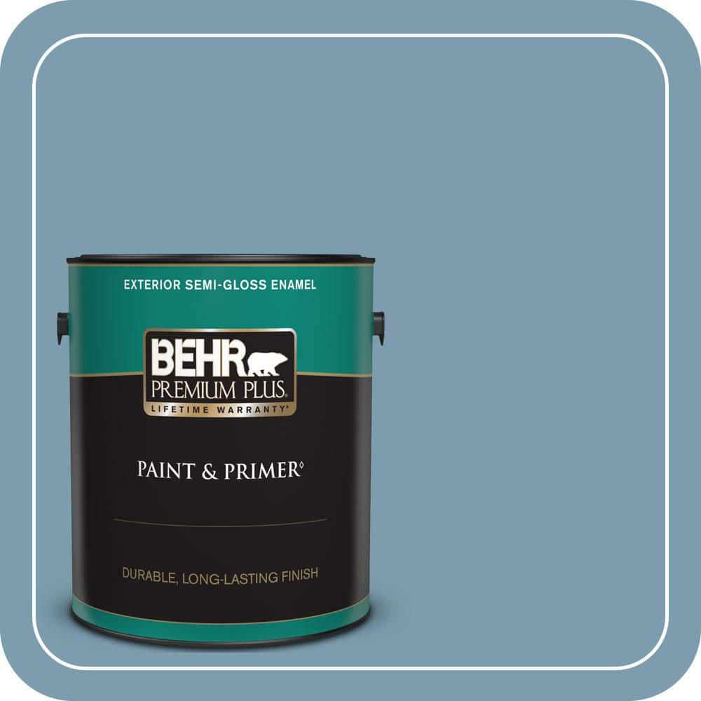 1 gal. #PMD-14 Yacht Harbor Semi-Gloss Enamel Exterior Paint & Primer price history on PriceWatchPro