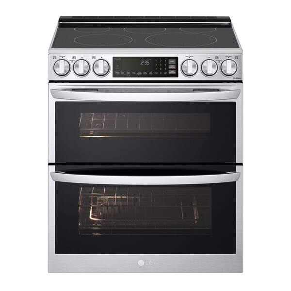 lg double oven slide in electric range