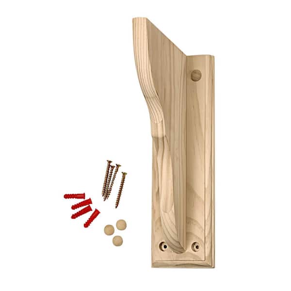Waddell Pine Bracket w/ Backing Plate - 11.25 in. x 7.75 in. x 0.75 in. - Sanded Unfinished Wood - Includes Mounting Hardware
