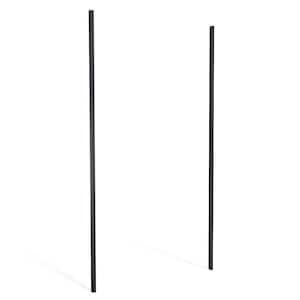 72 in. H Black Aluminum Screen Frame Kit for Aluminum or Steel Decorative Privacy Screen Panels