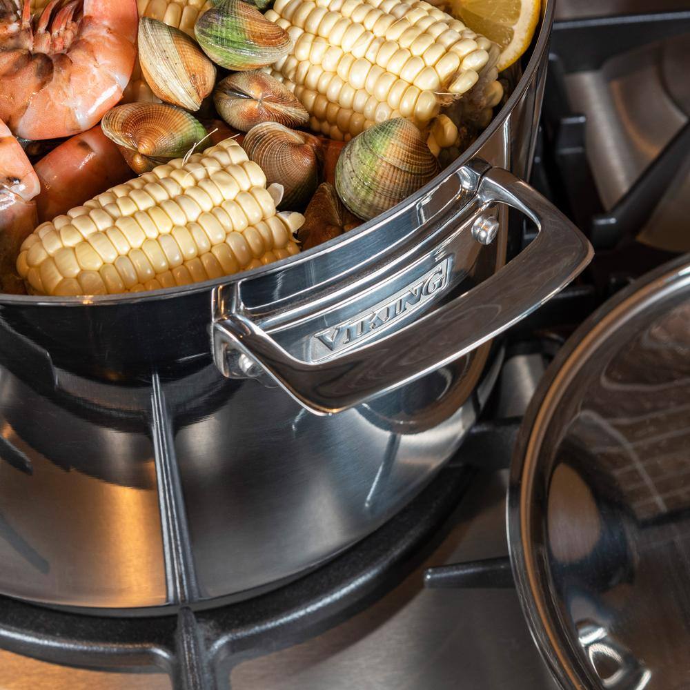 Viking 12-Quart Stainless Steel Stock Pot with Lid