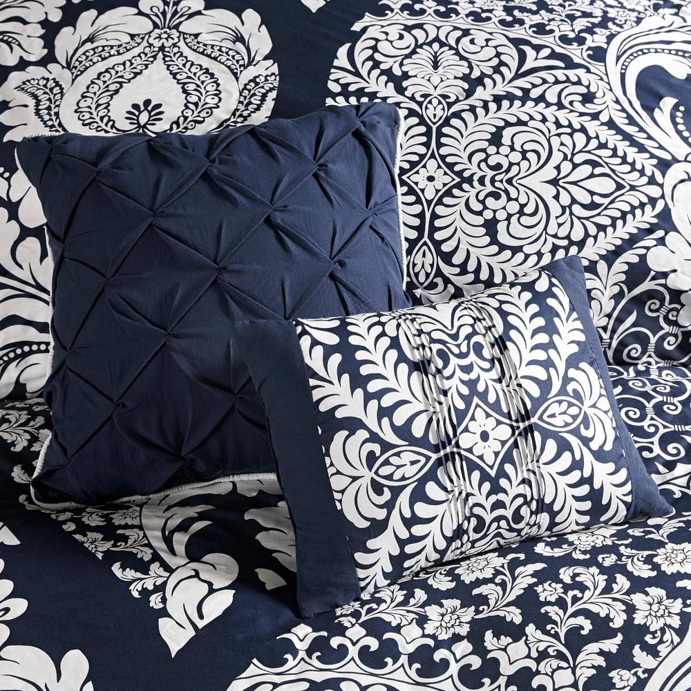 Marcella 7-Piece Indigo Cotton King Comforter Set