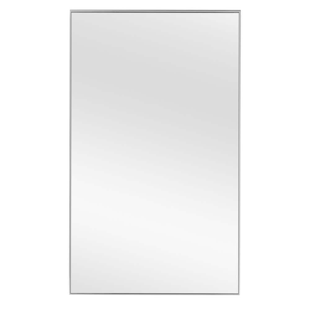 51 in. H x 31 in. W Rectangle Alloy Framed Silver Vanity Mirror