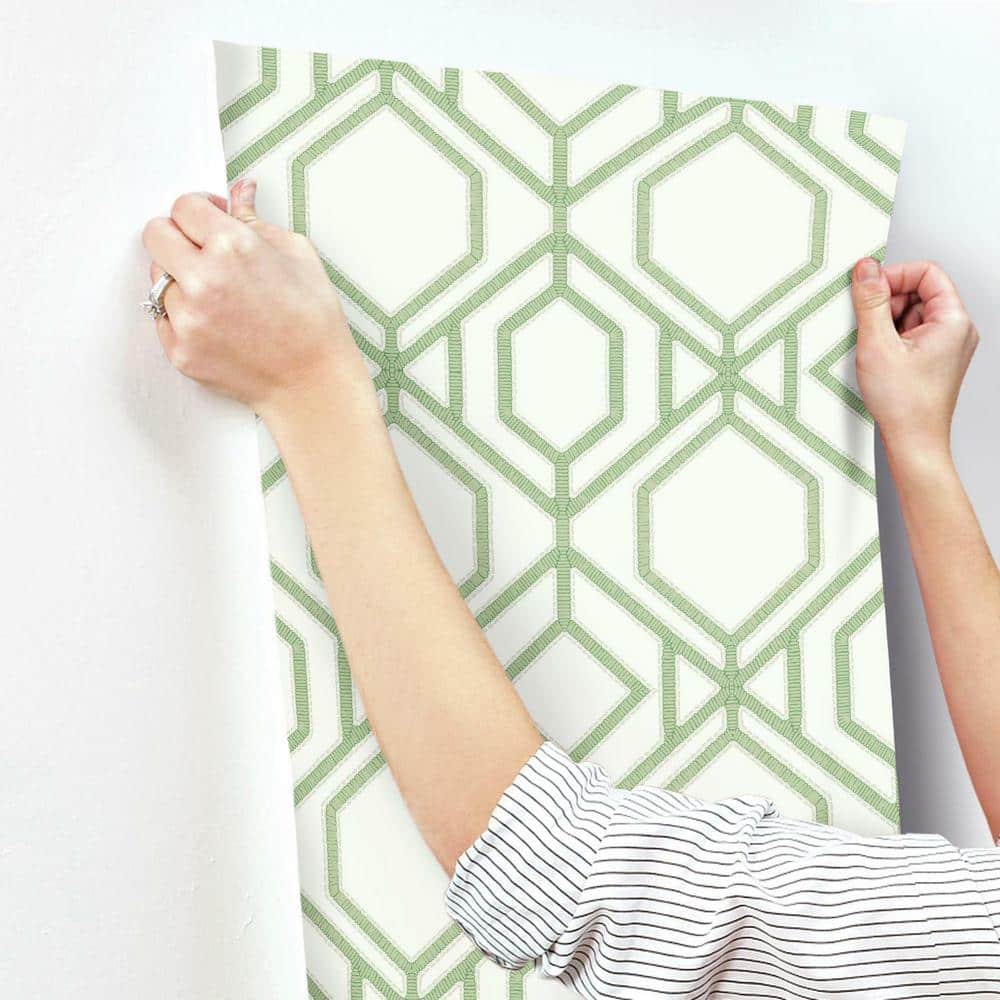 Black and Beige Grasscloth Non-Pasted Wallpaper