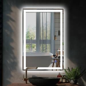 24 in. W x 36 in. H Rectangular Anti-Fog Frameless Wall Bathroom Vanity Mirror in White