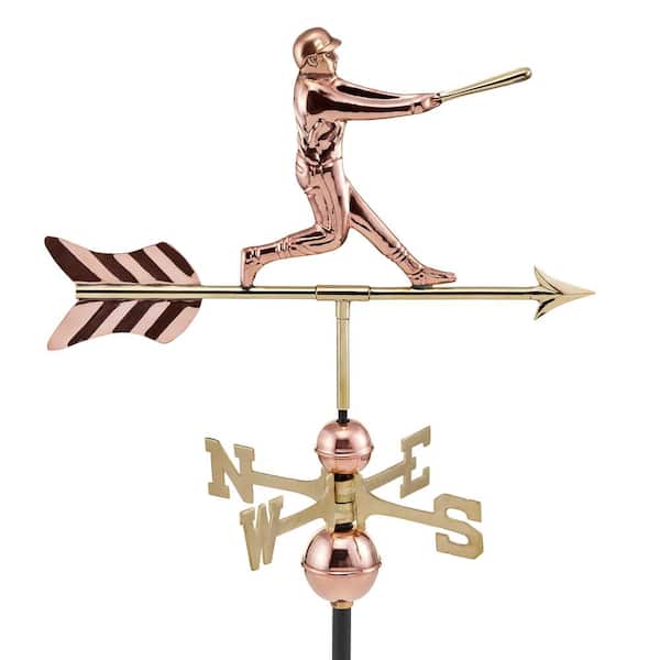 Good Directions Baseball Player Copper Weathervane