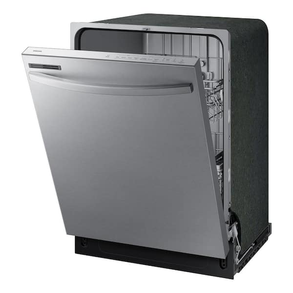 Samsung Fingerprint Resistant 53 DBA Dishwasher with Adjustable Rack - Model DW80CG4021SR - N/A - Stainless Steel