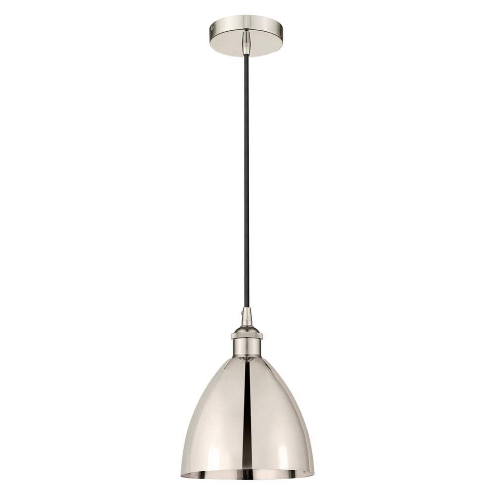 Edison Dome 100-Watt 1-Light Polished Nickel Standard Mini Pendant Light with Metal Shade price history on PriceWatchPro