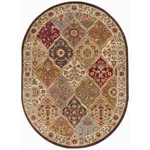 Elegance Abstract Multi-Color 5 ft. x 8ft. Oval Indoor Area Rug