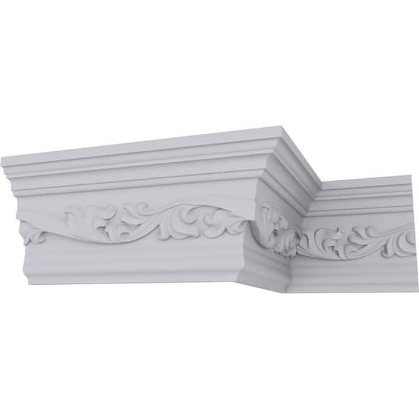 Ekena Millwork SAMPLE - 2-1/2 in. x 12 in. x 4-7/8 in. Polyurethane Versailles Crown Moulding