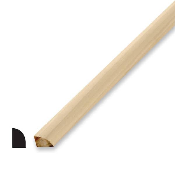 Alexandria Moulding WM 126 1/2 in. x 3/4 in. Poplar Wood Baseboard Shoe Moulding