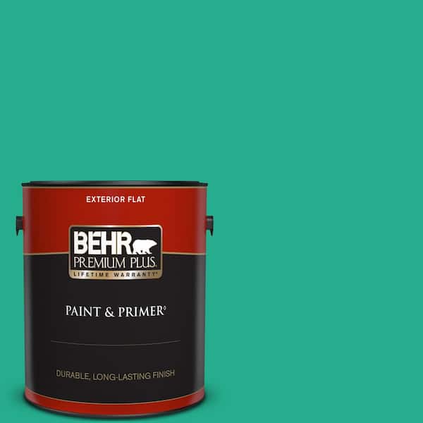 BEHR PREMIUM PLUS 1 gal. #P430-5 Enchanted Wells Flat Exterior Paint & Primer
