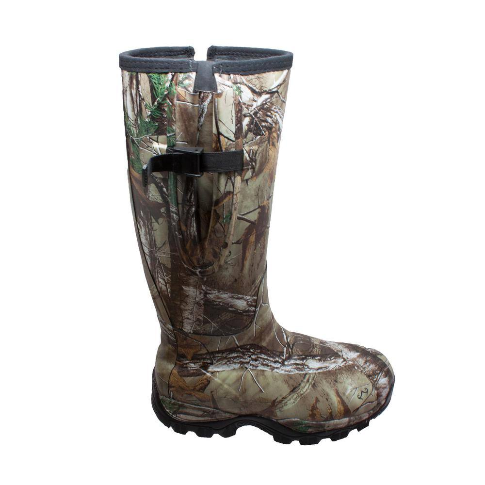 Tecs Men's Size 9 Camo Brown Rubber 17 in. Hunting Boots-9734-M090 - The Home Depot