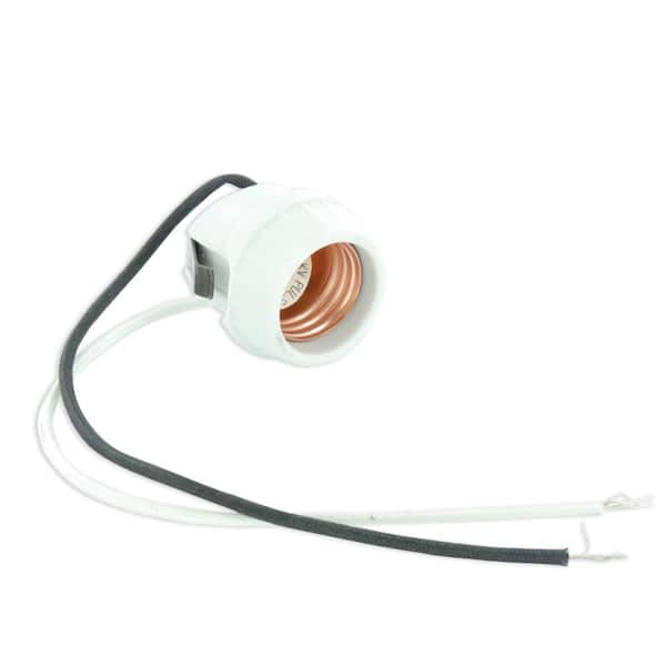 Leviton Medium Base HID Keyless 4KV Pulse Rated Porcelain Lampholder for High Pressure Sodium Lamp 18876