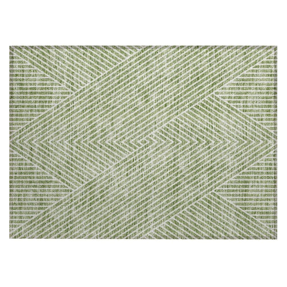 Chantille Machine Washable Indoor/Outdoor Abstract ACN937 Aloe 1 ft. 8 in. x 2 ft. 6 in. Area Rug price history on PriceWatchPro