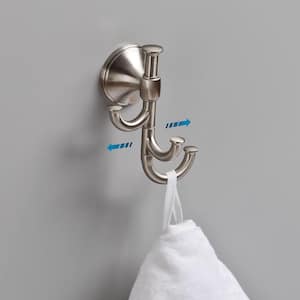 Accolade Expandable Multi-Purpose Towel and Clothes Hook in Spotshield Brushed Nickel