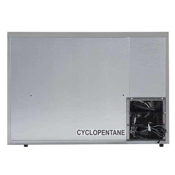 47 in. Commercial Back Bar Cooler with Side Compressor and LED Lighting, 11 cu. ft. Capacity in Stainless Steel