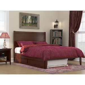 NoHo Walnut Queen Bed with Twin Extra Long Trundle