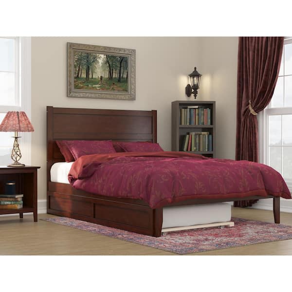 AFI NoHo Walnut Queen Bed with Twin Extra Long Trundle