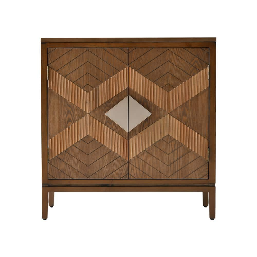 Rich Brown 14 in. W Enhanced Vintage Cabinet Dresser with Artisan Doors and Predominantly Solid Wood