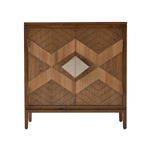 Rich Brown 14 in. W Enhanced Vintage Cabinet Dresser with Artisan Doors and Predominantly Solid Wood