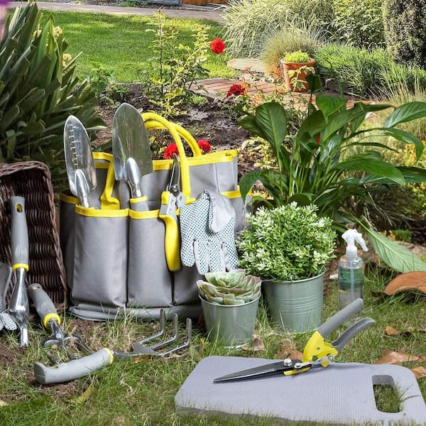 11-Piece Garden Tool Kit with Outdoor Hand Tools, Garden Tool Set  B089Q6SKCP - The Home Depot
