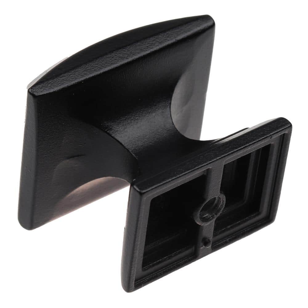 Matte Black Square Cabinet Knob with Mounting Hardware