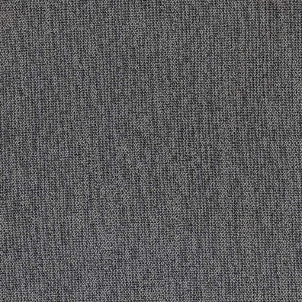 Gray Fabric Upholstered Rectangular Accent Ottoman with Natural Wood Frame