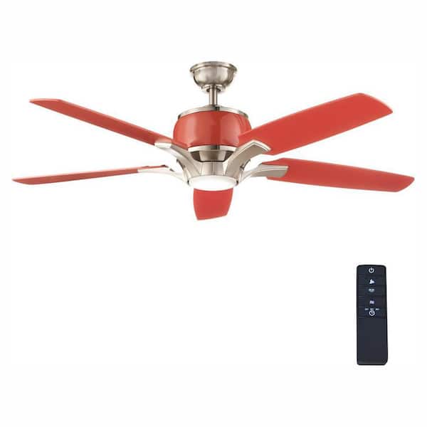 Home Decorators Collection 52 in LED Indoor Red Ceiling Fan Remote Control 