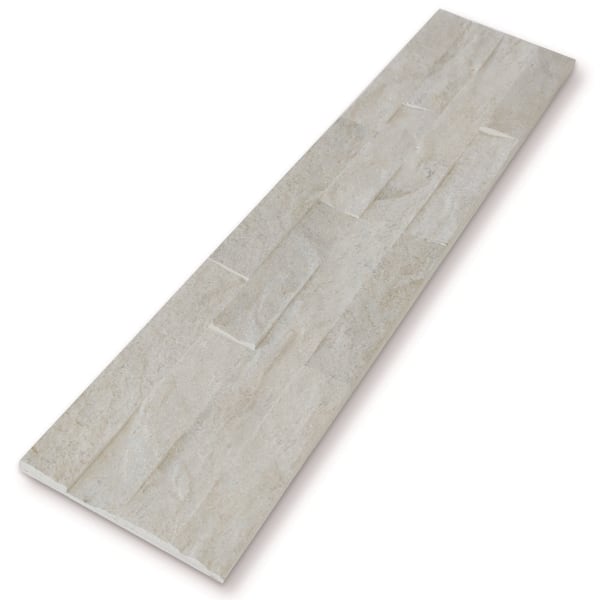 1/3 in. x 1/2 ft. x 2 ft. Beige Clay Composite Flexible Stone Slate Tile Decorative Wall Paneling (10-Pack)