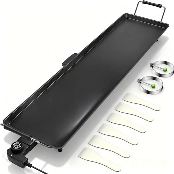 35 in. Electric Griddle Fast Heating Nonstick Black 1 Piece