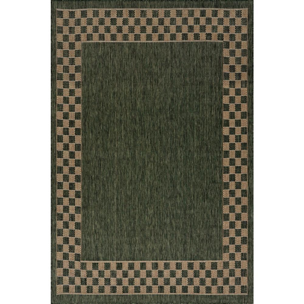 Larelle Checkered Green 4 ft. x 6 ft. Outdoor Area Rug price history on PriceWatchPro
