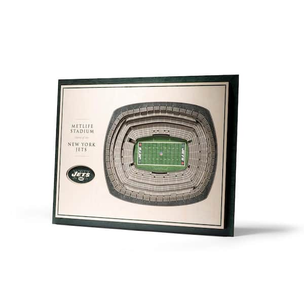 New York Jets Art Deco Stadium Silver Coin Photo Mint