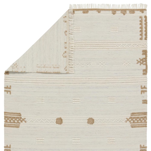 Noble Ivory/Brown 8 ft. x 10 ft. Tribal PET Indoor/Outdoor Area Rug