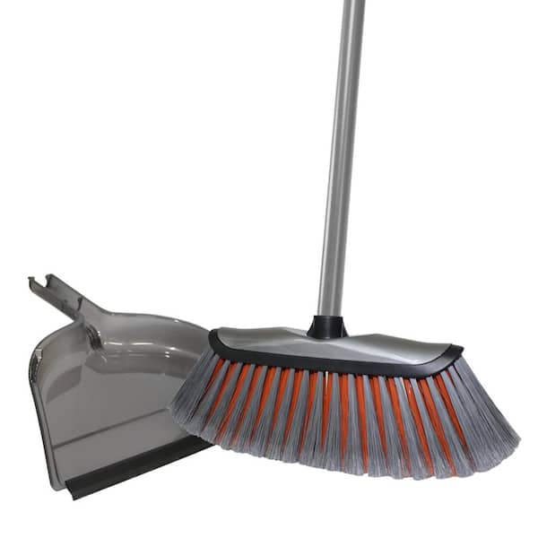 51 Easy Upright Broom and Dustpan Set w/ Lid Stainless Steel Combo Sweep  Clean