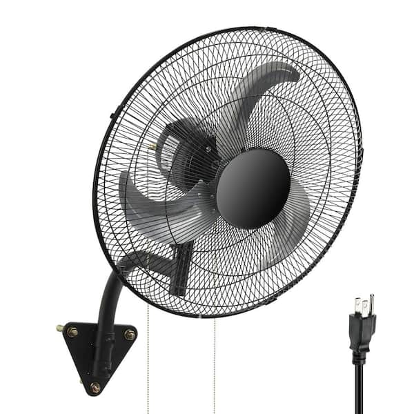 VEVOR 30 Inch Wall-Mount Misting Fan, 3-speed IP44 Waterproof Oscillating  Wall Fan, Max. 9500 CFM Wall Mounted Fan for Outdoor, Commercial