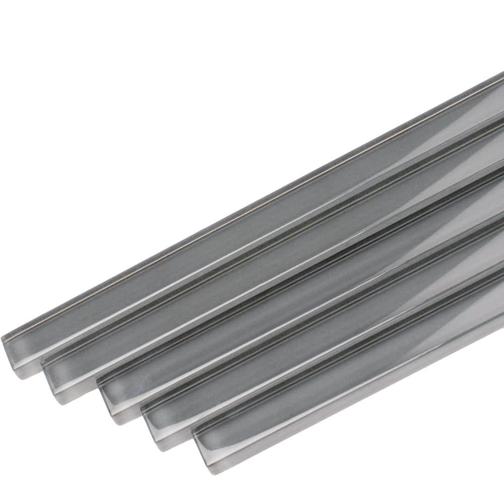 10 pack 0.6-in W x 12-in L Glass Glossy Pencil Liner Tile Trim (0.5 Sq ft/case)