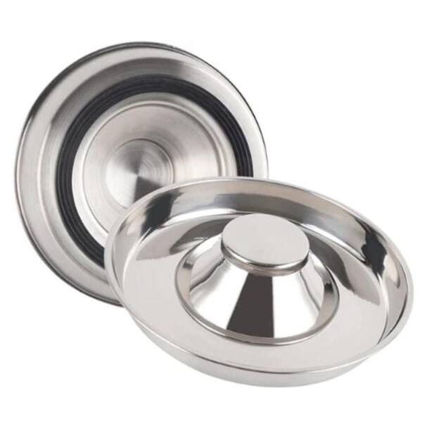 cenadinz Stainless Steel Non-Slip Rubber Bottom Puppy Dog Bowl Easy to Clean Multi-Dog Feeding Bowl in Sliver