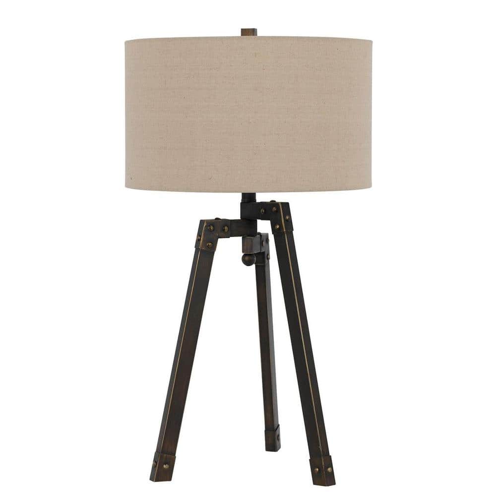 32 in. Charcoal Metal Table Lamp with Tan Drum Shade price history on PriceWatchPro