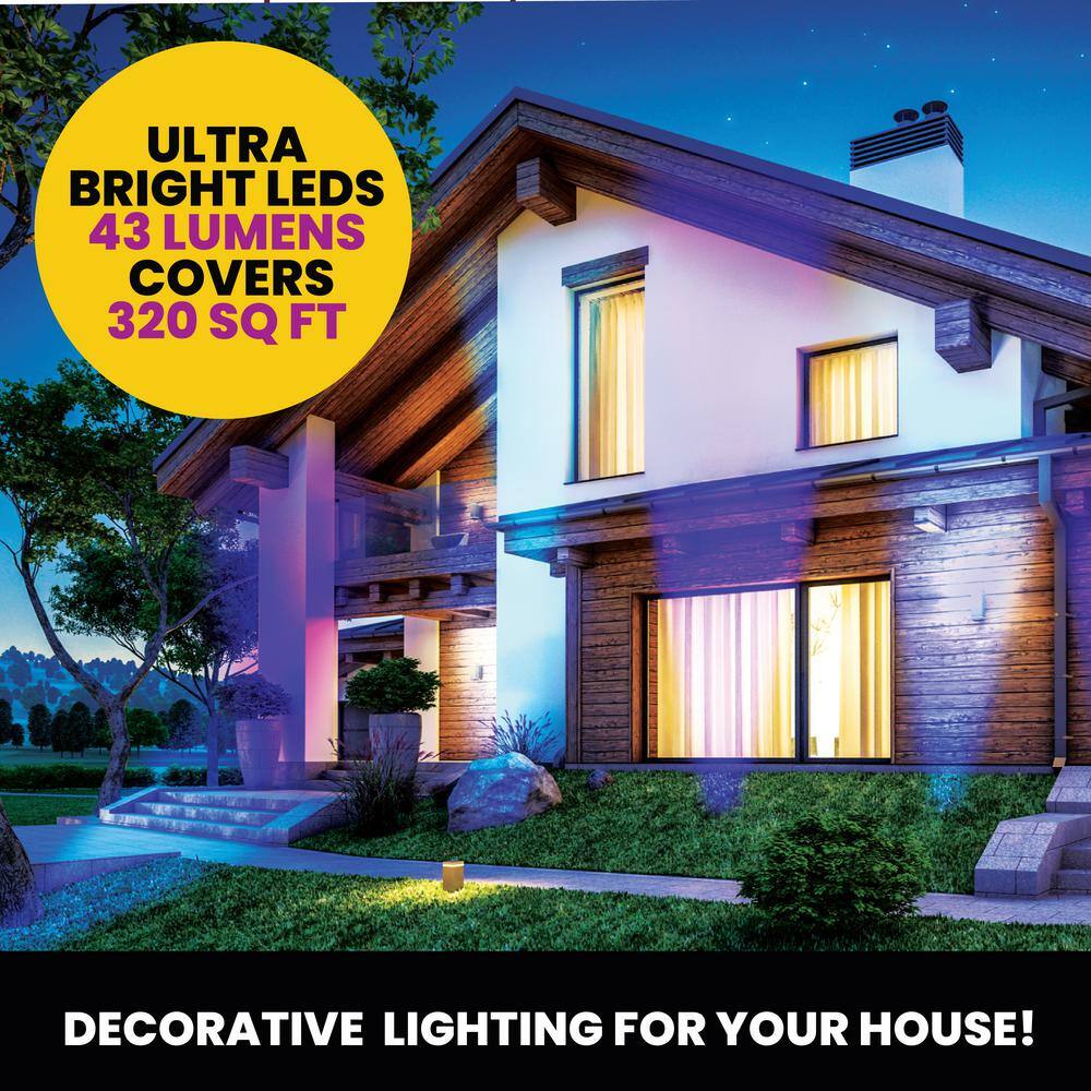 Bell+Howell Bionic Color Burst Solar LED Pathway Lights, 2 Pack