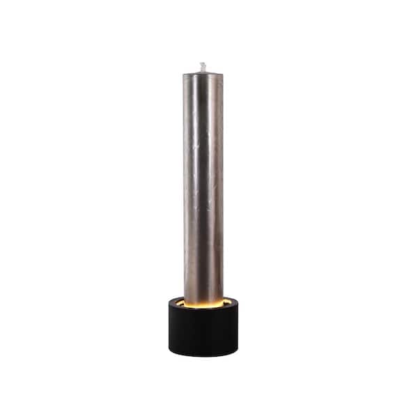 HI-LINE GIFT LTD. Stainless Steel Pillar Fountain with LED Strips