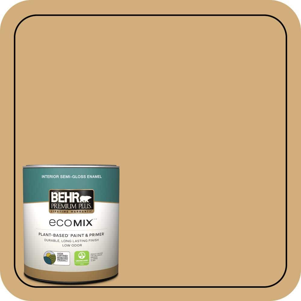 1 qt. #310F-4 Rye Semi-Gloss Enamel EcoMix Plant-Based Interior Paint & Primer price history on PriceWatchPro