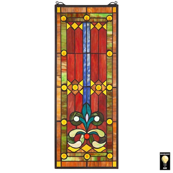 Design Toscano Cannes Tiffany-Style Stained Glass Window Panel