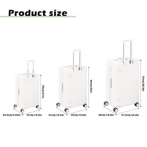 Have a question about HIKOLAYAE 3 Piece Ivory White ABS Hardside