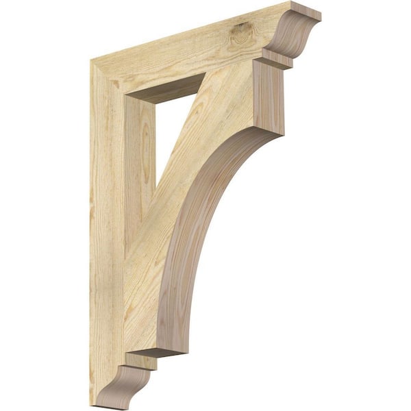 Ekena Millwork 4 in. x 30 in. x 22 in. Douglas Fir Westlake Traditional Rough Sawn Bracket
