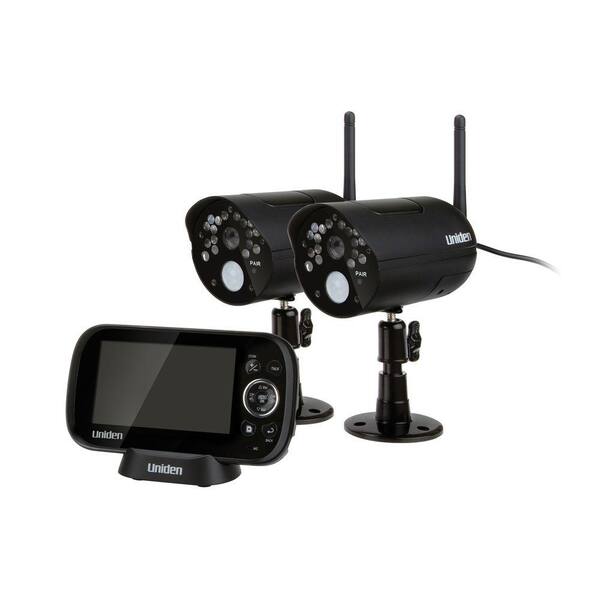 Uniden Guardian Wireless 4.3 in. Indoor and Outdoor Portable Video Surveillance System with 2 Weatherproof Cameras