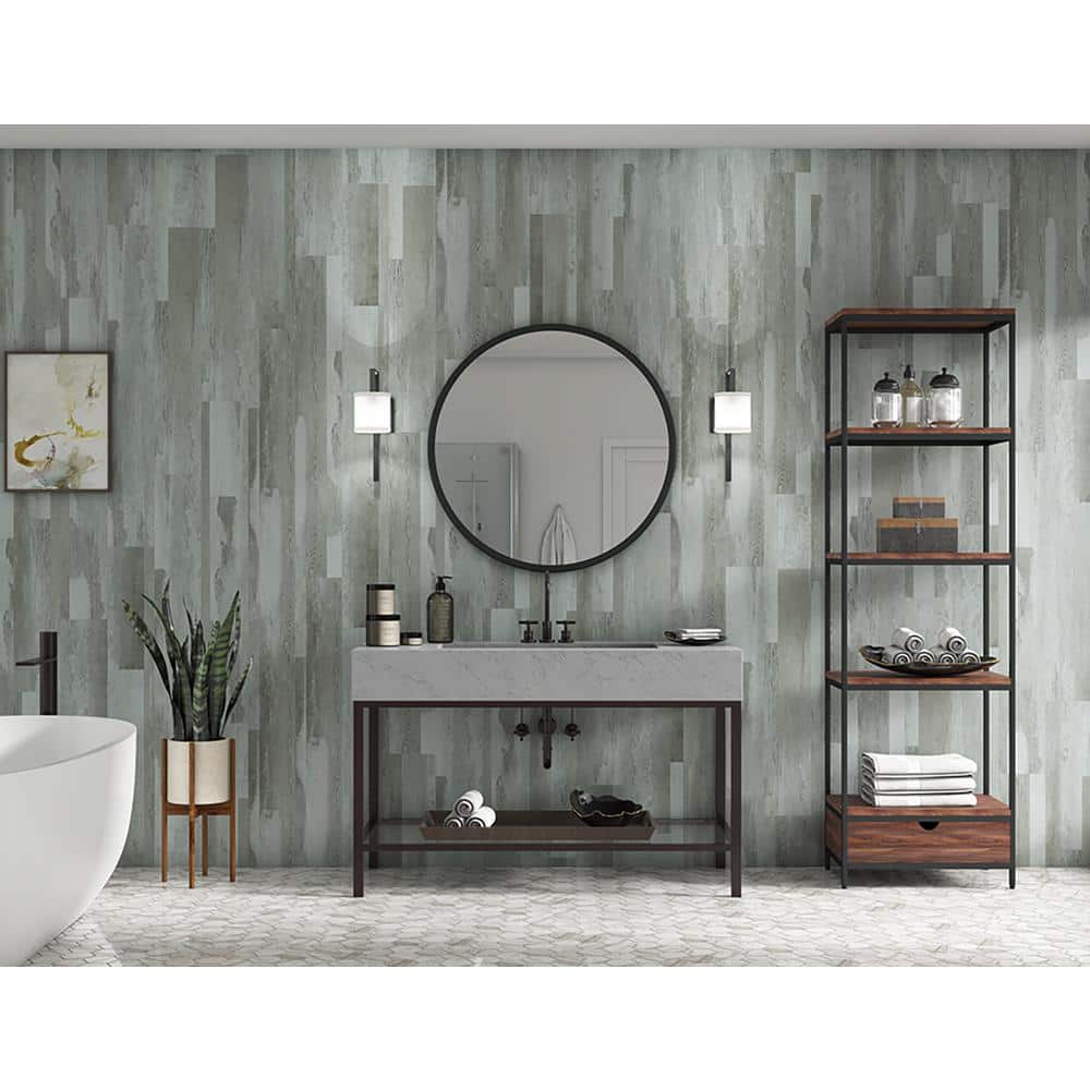 Arctic Distressed Light Gray Wide Vinyl Plank Flooring